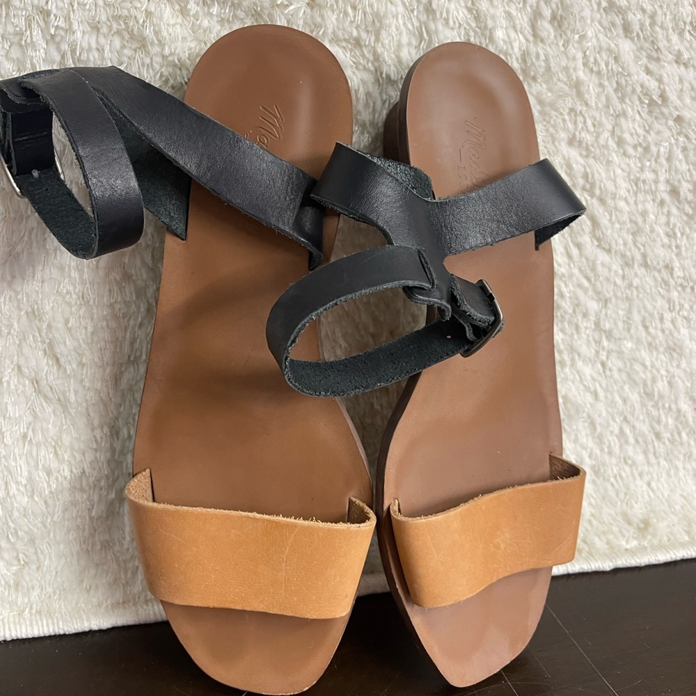 Madewell Blk/Tan flats 🥿